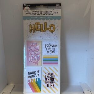 The Happy Planner Gold and Pink Motivational Stickers